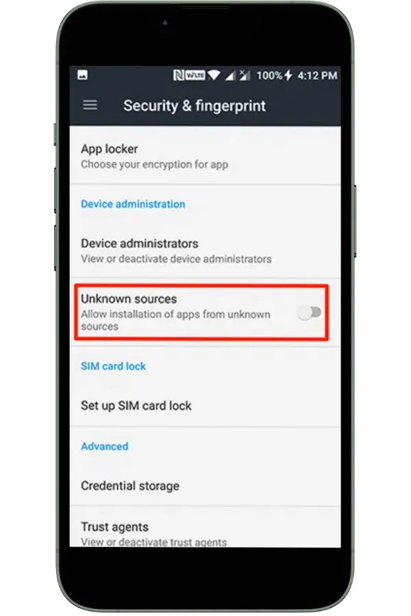 Enable _Install from Unknown Sources_ in your device settings