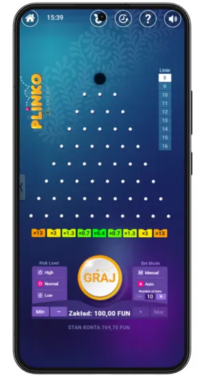 Plansza z x13 w Plinko