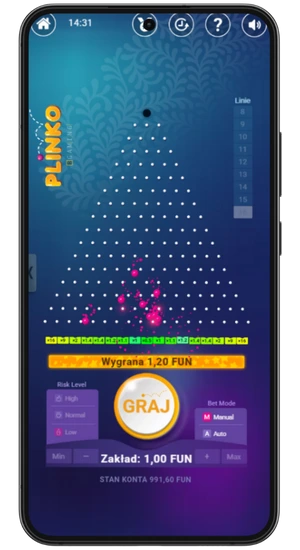 Upuść kulkę Plinko