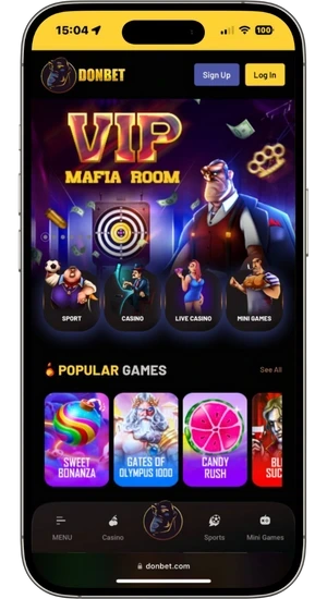 Open Donbet in Safari on iPhone
