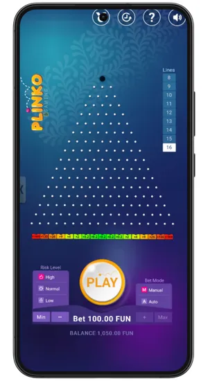 Plinko Risk Level Selection