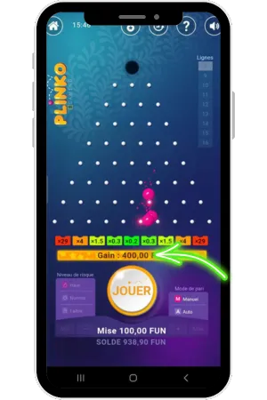 Claim your winnings plinko for france
