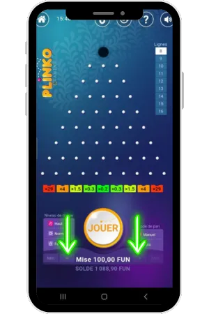 Place your bet on plinko for france